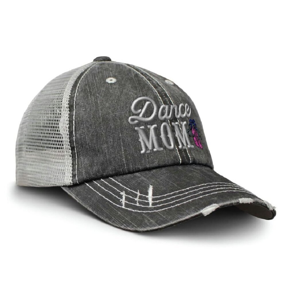 Distressed Vintage Trucker Cap 100% Cotton Unstructured Low-Profile Fit